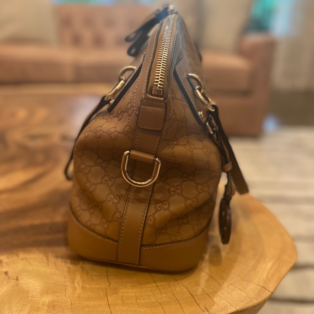 Gucci Satchel Cognac Leather Shoulder Bag - Picture 2 of 7